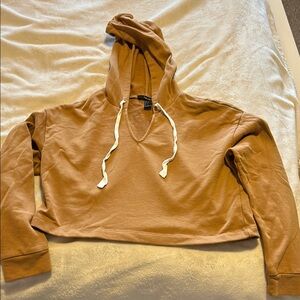Women's Tan Hoodie Top